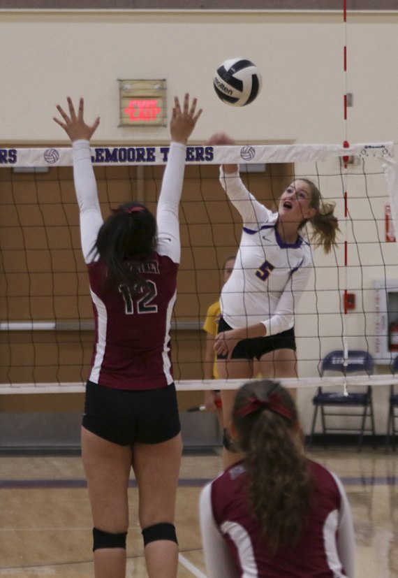 Shelby Saporetti helped key a Lemoore win over Mt. Whitney in WYL volleyball Wednesday night in Lemoore.